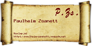 Paulheim Zsanett névjegykártya