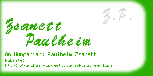 zsanett paulheim business card